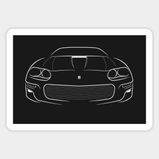 Chevrolet Camaro SS - front stencil, white Magnet